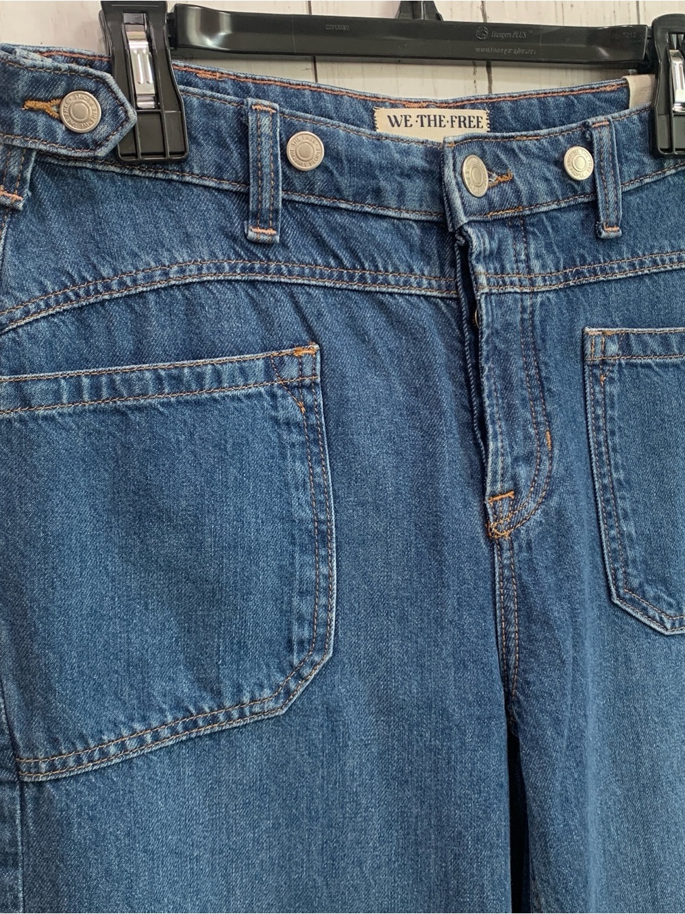 Free People We The Free Palmer 26  Cuffed Jeans Tunnel Vision Baggy Relaxed NWT - Picture 5 of 16